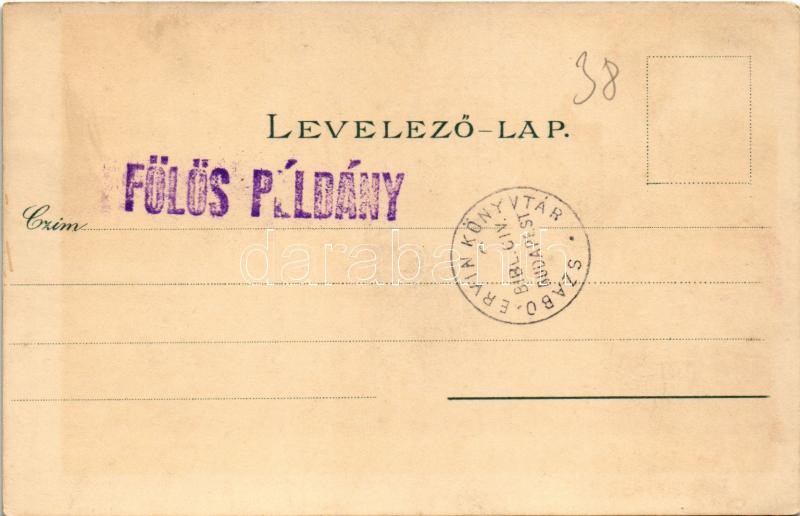 Budapest V. Ferenc József tér. Kuenstlerpostkarte No. 1780. von Ottmar Zieher Kunstanstalt litho s: Raoul Frank (ázott sarok / wet corner) - Image 2