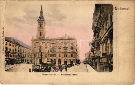 Budapest V. Szervita tér, üzletek. Ganz Antal 96. (EK)