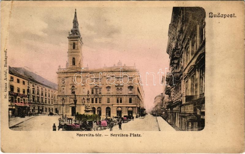 Budapest V. Szervita tér, üzletek. Ganz Antal 96. (EK)