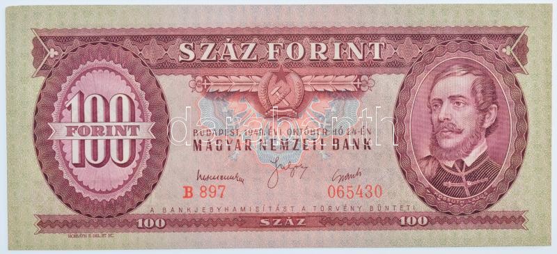 1949. 100Ft 'B 897 065430' T:I,I- bal felső saroknál apró vágáshiba? Adamo F28