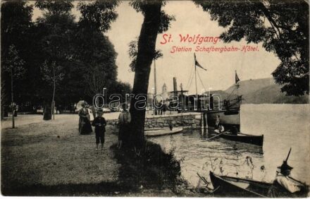 Sankt Wolfgang im Salzkammergut, Station Schafbergbahn-Hotel / ship station, steamship (EK)