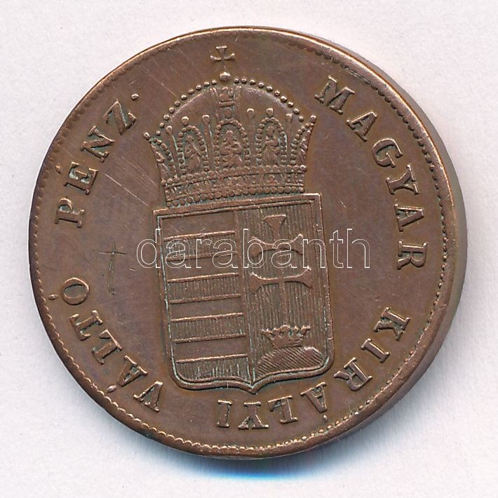 1848. 1kr Cu T:2 kis karc Adamo B1 - Image 2