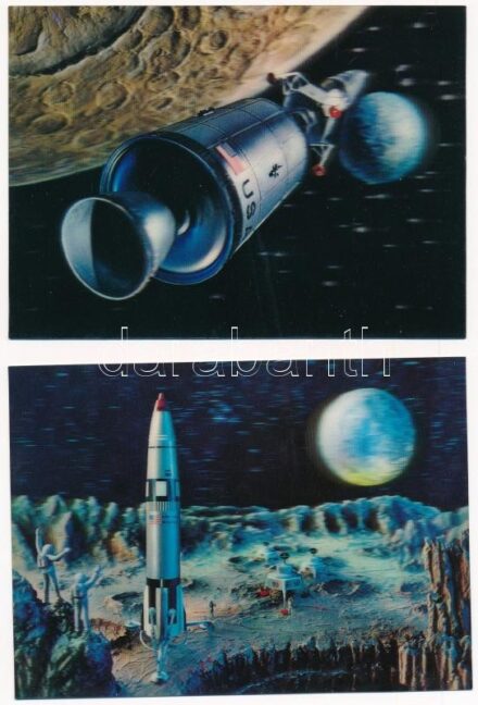 12 db űrkutatás benne 3db 3 dimenziós