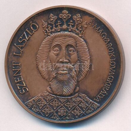 Fritz Mihály (1947-) 1991. 'Szent László a magyarok lovagkirálya / 900 éves a somogyvári Bencés Apátság 1091-1991' bronz emlékérem (42,5mm) T:1-