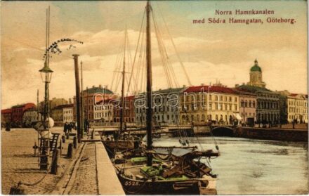 Göteborg, Norra Hamnkanalen med Södra Hamngatan / canal, bridge
