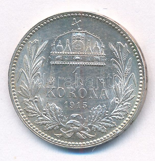 1915KB 1K Ag 'Ferenc József' T:1,1- kis ph. Adamo K5.1 - Image 2