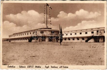 1936 Cattolica, Colonia XXVIII Ottobre, La spiaggia preferita / beach (EK)