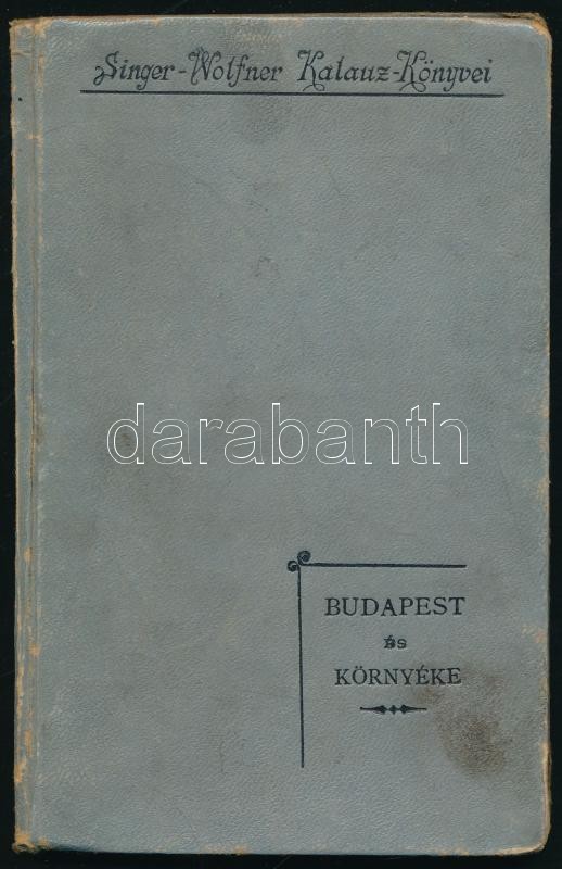 Budapest és környéke, különös tekintettel az ezredéves országos kiállításra. Kiadói kartonált kötés, színes tervrajzok hiányoznak, kopottas állapotban.
