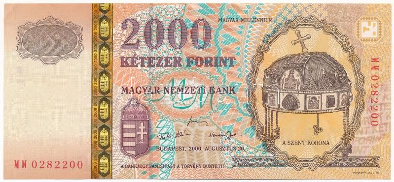 2000. 2000Ft 'Millenium' T:III Adamo F56A