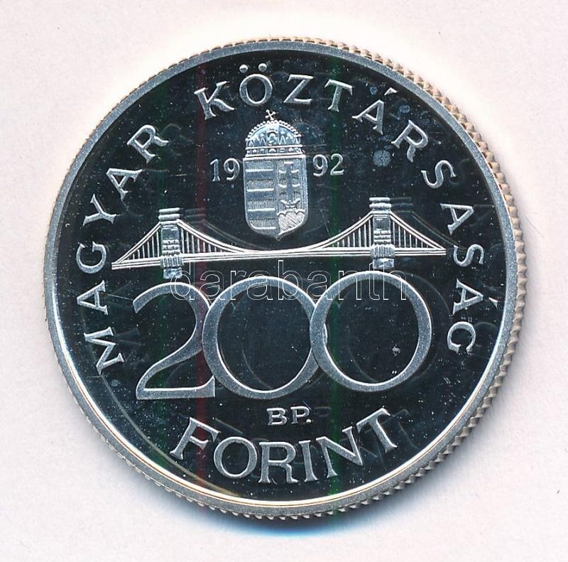 1992. 200Ft Ag 'MNB' T:1- (PP) kis ujjlenyomat Adamo F13 - Image 2