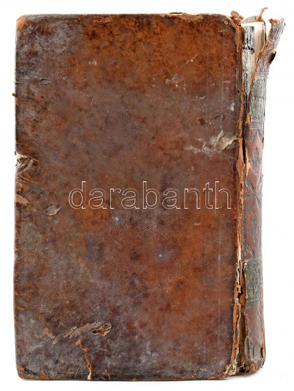 Héber nyelvű könyv. 1837. Bőr kötésben, sérült, megviselt állapotban. - Image 3