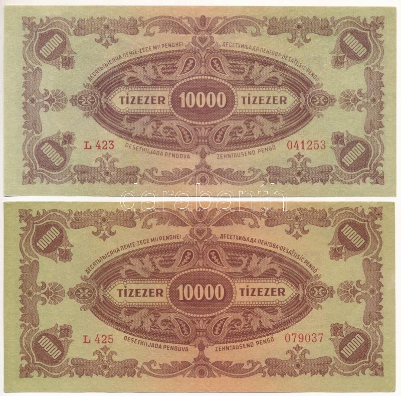 1945. 10.000P (2xklf, eltérő színváltozatok) T:I-,II Adamo P23, P23e - Image 2