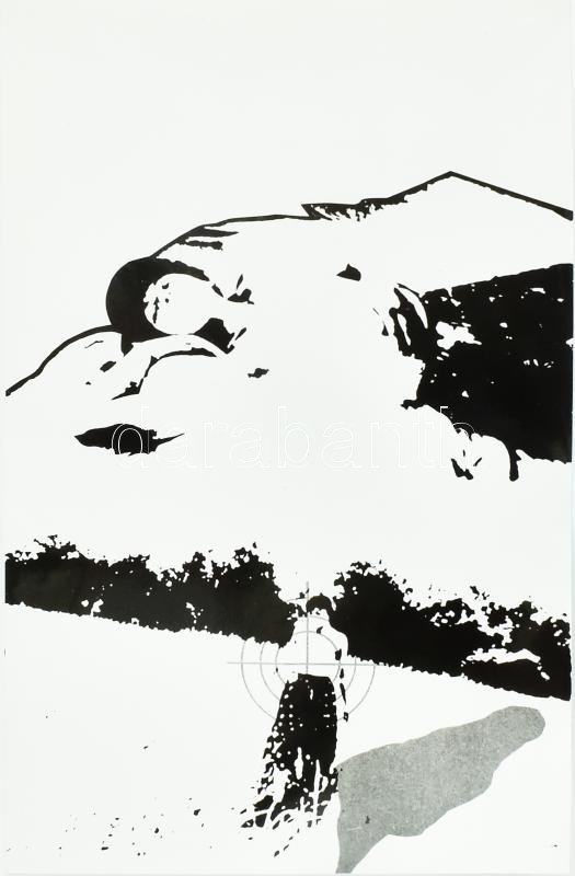 cca 1980-1990 Karla Zsuzsa: Álom II., vintage fotóművészeti alkotás, feliratozva, 23x15 cm.