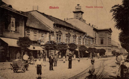 Miskolc, Tűzoltó torony, Istvánffy Testvérek üzlete (EK)