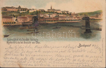 Budapest, Lánchíd litho
