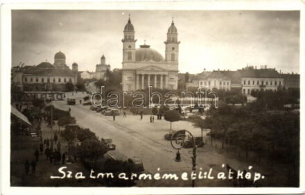 Szatmárnémeti, Római katolikus székesegyház / Roman catholic church, automobile