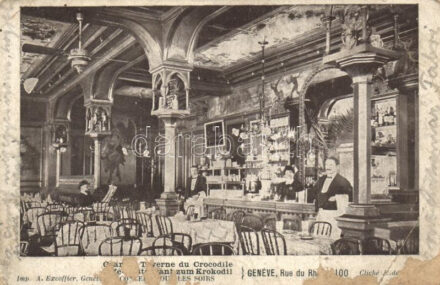 Geneva, Geneve; Grand Taverne du Crocodile / restaurant, interior (EB)