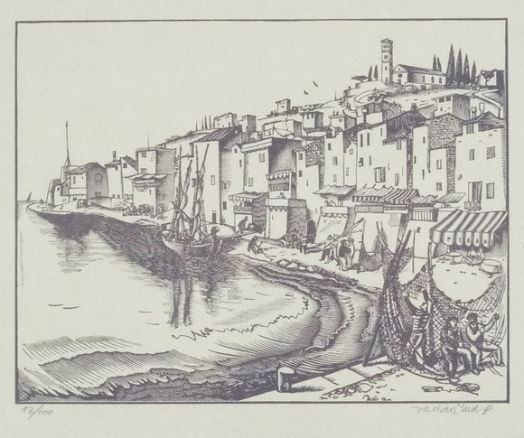 Vadász Endre (1901 - 1944): Mediterrán város, 1943