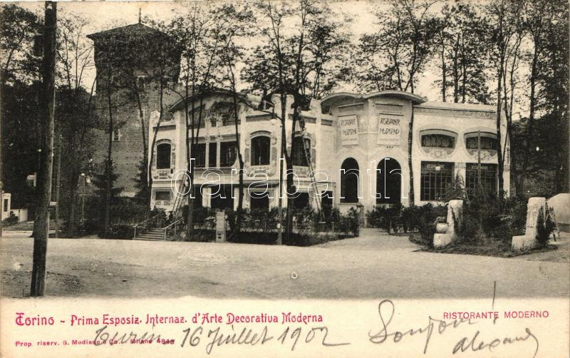 1911 Torino, Prima Esposizione Internazionale d'Arte Decorativa Moderna, Ristoranta Moderno / exposition of modern decorative arts, restaurant