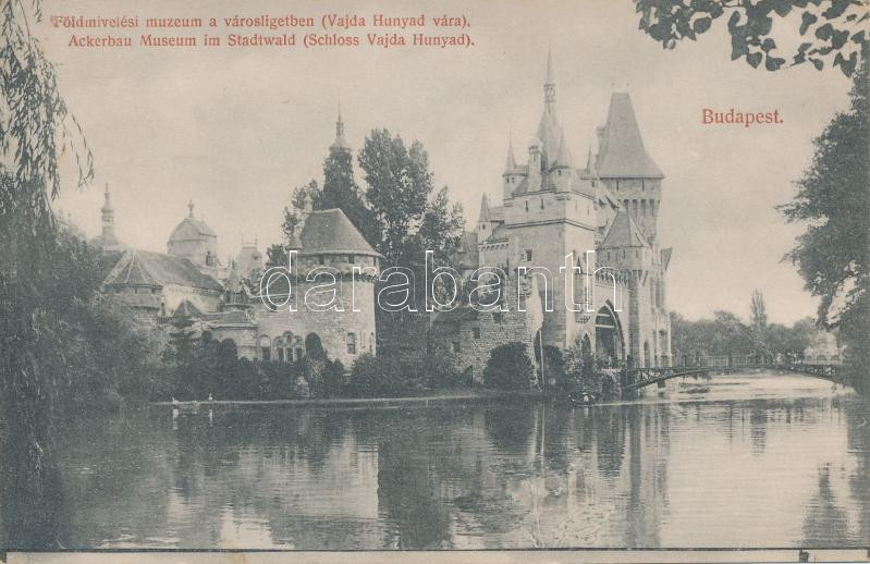 Budapest XIV. Városliget, Vajdahunyad vára, Földmívelési múzeum, Divald