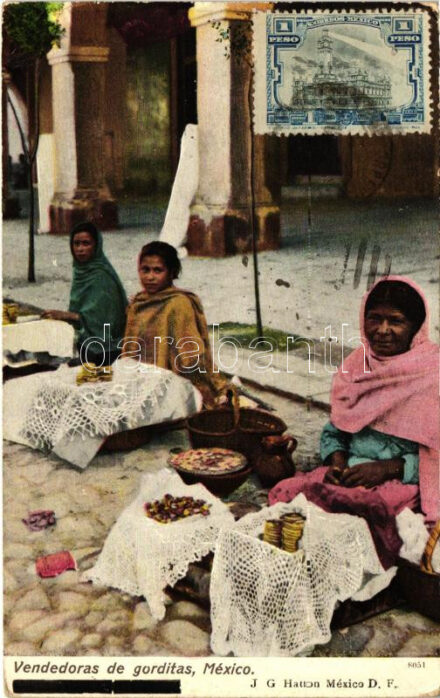 Vendedoras de gorditas, Mexico / vendors, folklore