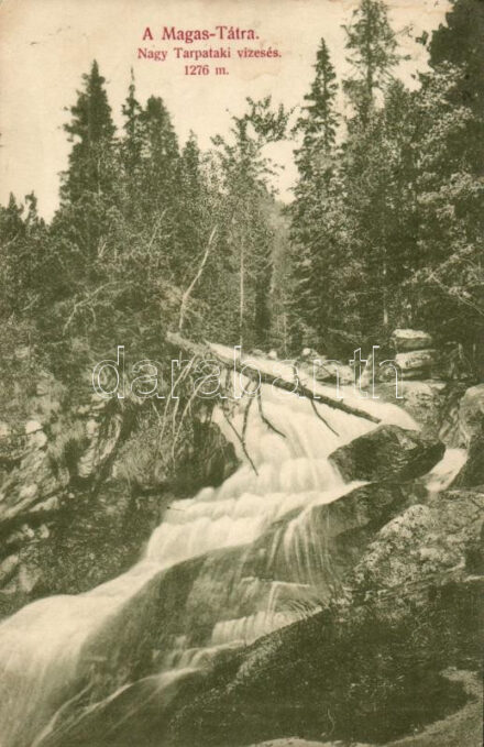 Tátra, Tarpataki vízesés / waterfall (glued backside)