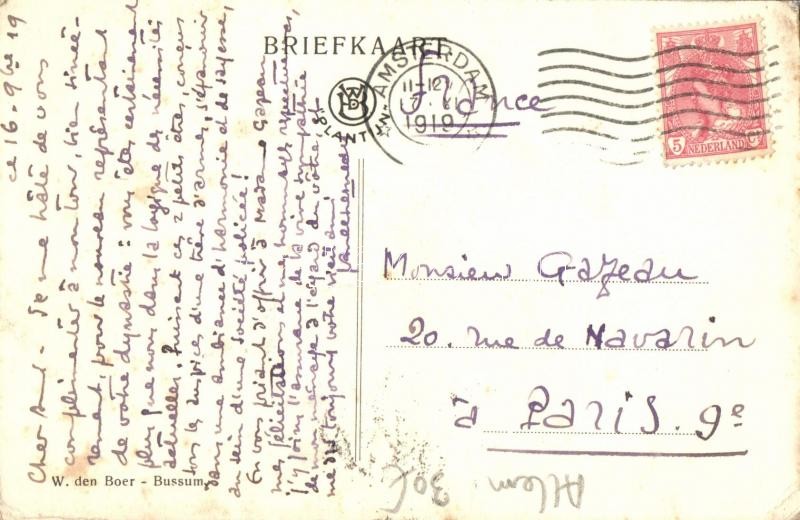 Die Wacht am Rhein... Wieringen Dec, 1918 / Wilhelm von Preussen, satirical postcard - Image 2