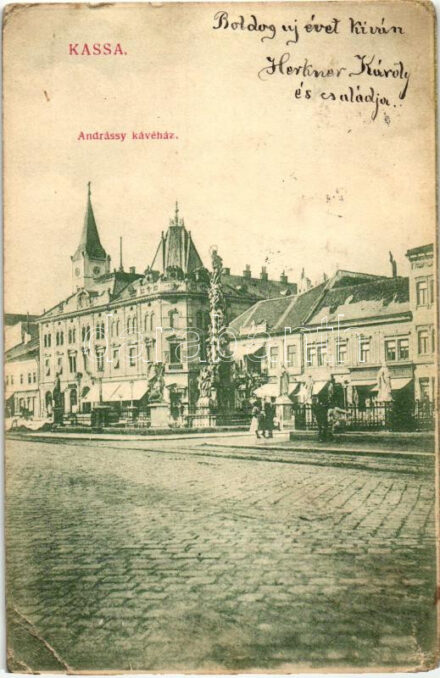 Kassa, Kosice; Andrássy kávéház, Divald Károly fia kiadása / café (EK)