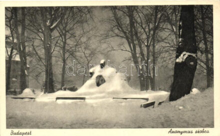 Budapest XIV. Anonymus szobor, télen