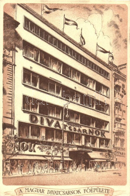 Budapest VII. Magyar Divatcsarnok; Rákóczi út 72-74. '1940 Székelyudvarhely visszatért' So. Stpl s: Abonyi (EK)