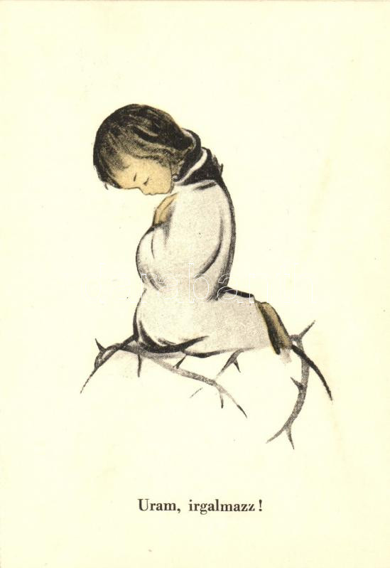 8 db RÉGI vallási témájú megíratlan motívum képeslap, jó állapotban, 3 ismétlődő darabbal, kiadja a Ferences Missziók, s: Kákonyi Konstantina / 8 old religious themed unused motive postcards, in good condition, 3 recurring pieces