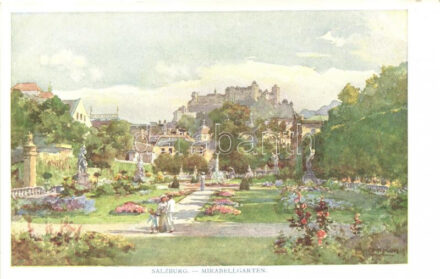 Salzburg, Mirabell Garten / park, artist signed