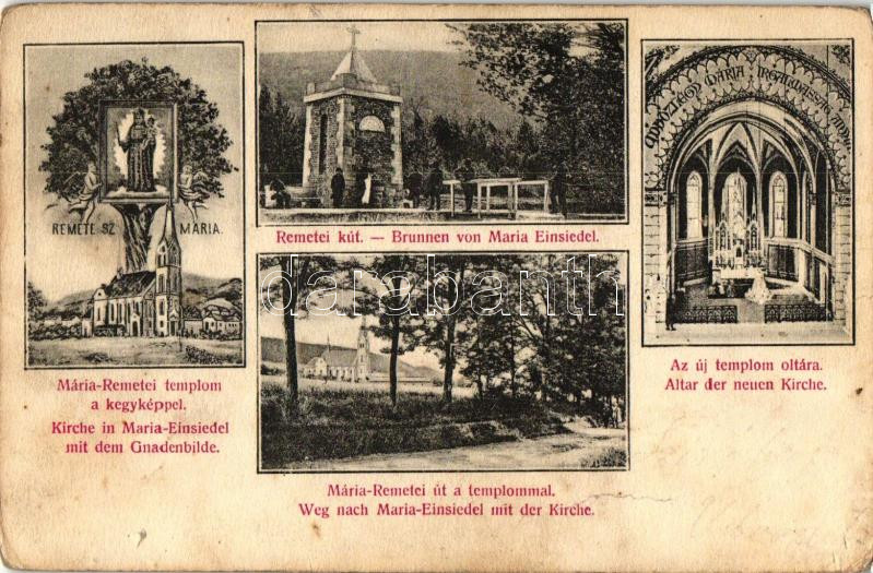 Budapest II. Máriaremete, templom, kegykép, oltár, kút (Rb)