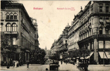 Budapest V. Kossuth Lajos utca, Fogorvos, 'Electro Vitalizer' városi rendelőintézet, lovaskocsik