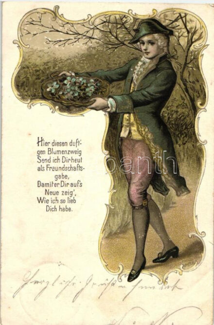 Gentleman, floral Emb. litho (EK)