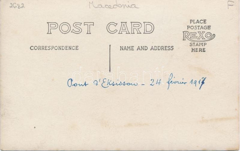 1917 Eksi Su, Eksissou; Blown up bridge between Banitsa and Gorno Varbeni, photo - Image 2