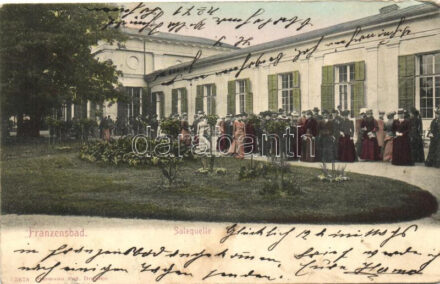 Frantiskovy Lazne, Franzensbad; Salzquelle / spa building (Rb)