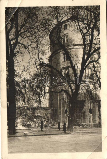 1932 Stuttgart, Altes Schloss nach dem grossen Feuer / old castle after the great fire, damaged castle , photo (EB)
