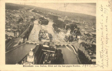 München vom Ballon, Isar / view from balloon (fa)