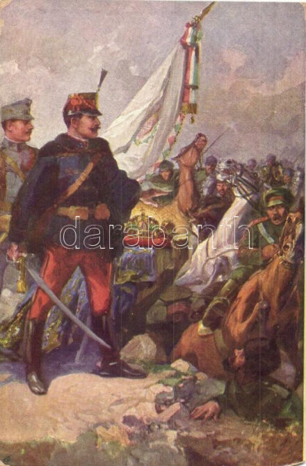 Ne bántsd a szent koronát! Hadisegélyező Hivatal kiadása / Hungarian patriotic military propaganda, Holy crown of Hungary s: Geiger (EM)