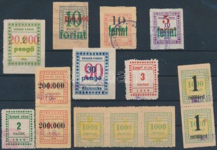 1930-1946 Szeged városi 14 db illetékbélyeg (42.000)