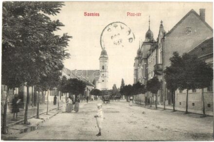 Szentes, Piac tér, Rázsó Manó kiadása (EK)