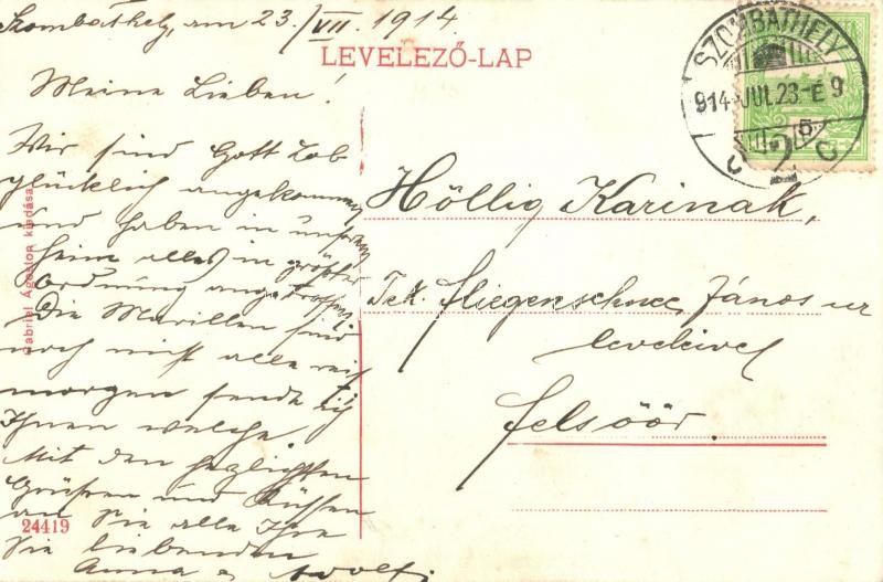 1914 Szombathely, Király utca, Kikaker Kálmán üzlete. Gabriel Ágoston kiadása - Image 2