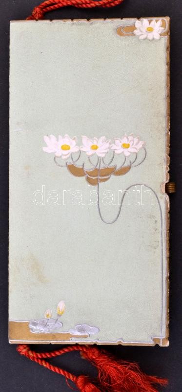 1907 Lőcse, Felvidék, főreáliskola táncmulatság táncrendje, Szecessziós virág díszítéssel / 1907 Levoca, Leutschau dance program, Art Nouveau decoration - Image 3