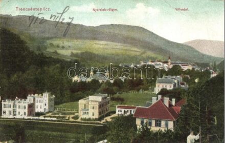 Trencsénteplic, Trencianske Teplice; Nyaralók-völgye / Villental / villa valley (EB)