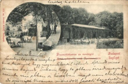Budapest XII. Zugliget, Disznófő forrás és vendéglő; Divald Károly 173. sz. (EB)