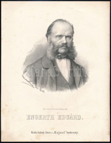 1867 Engerth Eduárd / Edouard Ritter von Engerth (1818-1897) osztrák festő kőnyomatos képe. Marastoni József képe. / Austrian historical portrait painter Lithographic image 21x27 cm