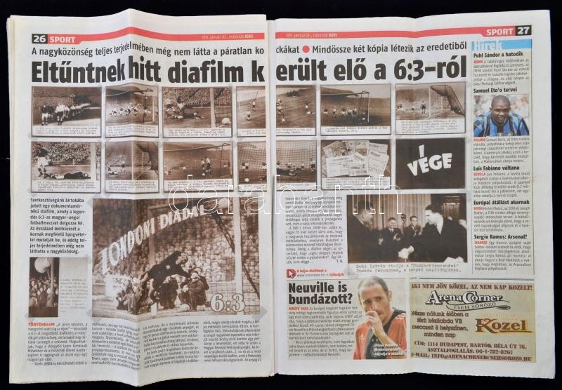 1953 Londoni diadal. 6:3. Beszélő képek diafilm tekercs az Aranycsapat londoni játékáról és a győztes labdarúgó csapat budapesti fogadtatásáról. Korabeli teljes diafilm. Hozzá egy 2011-es újságcikk, mely szerint a diából - Image 4