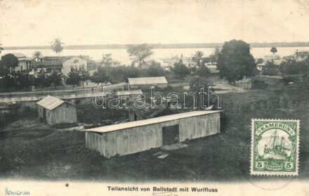 Douala, Duala, Bellstadt; Wurifluss / River Wuri, TCV card (EK)