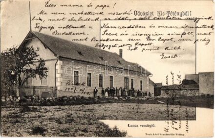 1903 Budapest XXII. Kistétény, Luncz János vendéglője. Taub Adolf kiadása (EK)